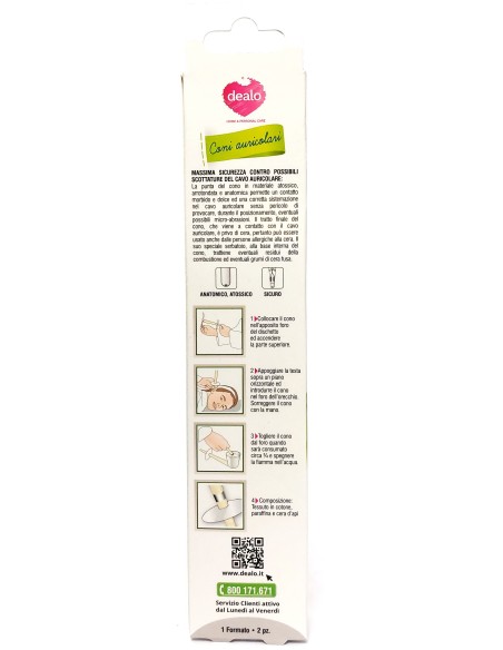 dealo 2 coni auricolari per rimozione dei tappi di cerume - con cera d'api: tuttocasashop.it: igiene e cura della persona