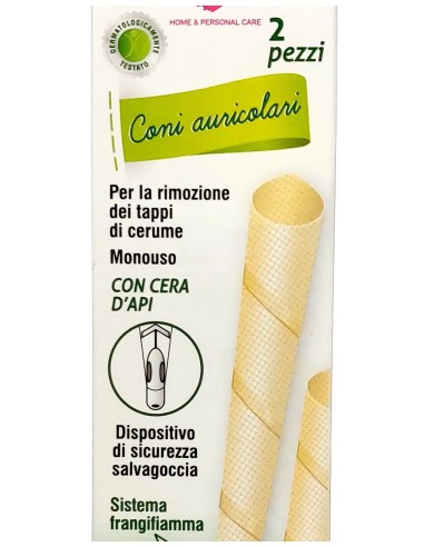 dealo 2 coni auricolari per rimozione dei tappi di cerume - con cera d'api: tuttocasashop.it: igiene e cura della persona