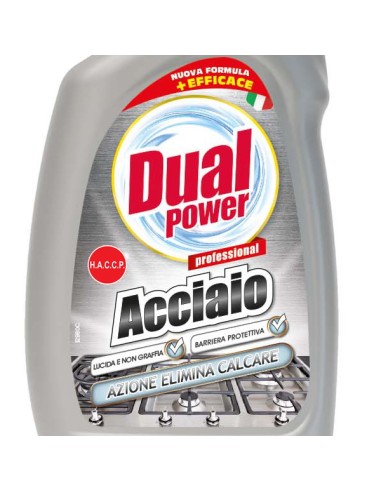 dual power acciaio spray - 500ml - detergente per superfici inox: tuttocasashop.it: pulizia e cura della casa