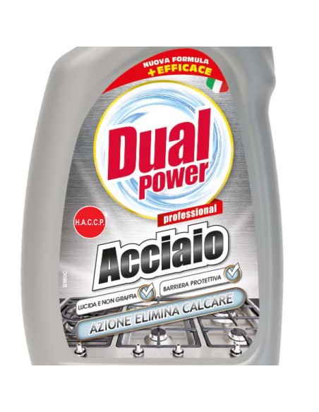 dual power acciaio spray - 500ml - detergente per superfici inox: tuttocasashop.it: pulizia e cura della casa