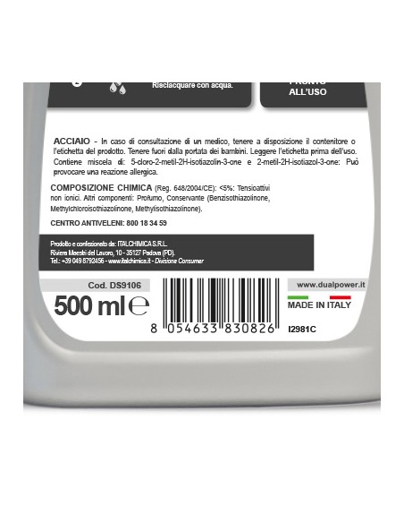 dual power acciaio spray - 500ml - detergente per superfici inox: tuttocasashop.it: pulizia e cura della casa