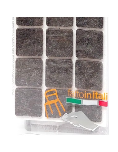 24 feltrini quadrati medi - 28x28mm - color noce - autoadesivi: tuttocasashop.it: altro - bazar