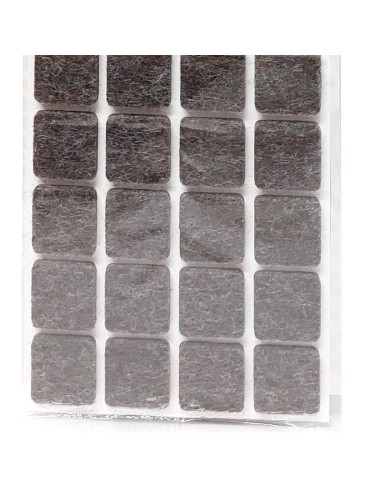 44 feltrini quadrati piccoli - 20x20mm - color noce - autoadesivi: tuttocasashop.it: altro - bazar