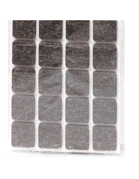 44 feltrini quadrati piccoli - 20x20mm - color noce - autoadesivi: tuttocasashop.it: altro - bazar