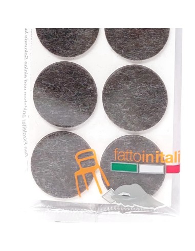 12 feltrini tondi grandi - diametro 40mm - color noce - autoadesivi: tuttocasashop.it: altro - bazar