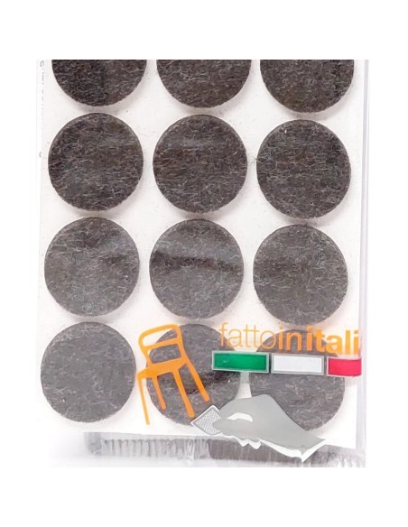 24 feltrini tondi medi - diametro 28mm - color noce - autoadesivi: tuttocasashop.it: altro - bazar