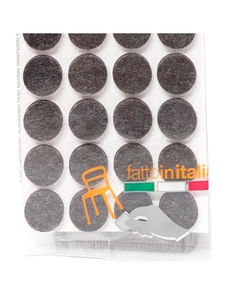 44 feltrini tondi piccoli - diametro 20mm - color noce - autoadesivi: tuttocasashop.it: altro - bazar