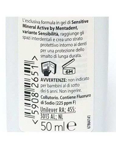 mentadent collutorio igiene orale - mini 50ml - sensitive - formato viaggio: tuttocasashop.it: igiene e cura della persona