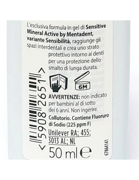 mentadent collutorio igiene orale - mini 50ml - sensitive - formato viaggio: tuttocasashop.it: igiene e cura della persona