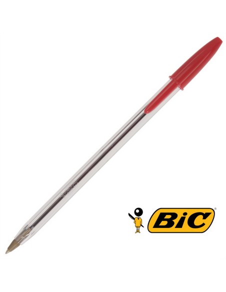 bic cristal medium penna a sfera - tratto 1mm - red - rossa: tuttocasashop.it: altro - bazar