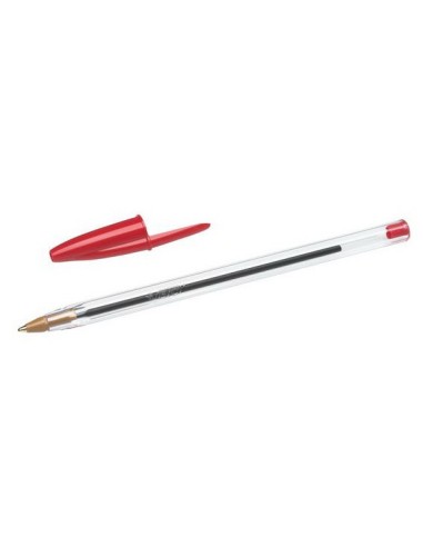 bic cristal medium penna a sfera - tratto 1mm - red - rossa: tuttocasashop.it: altro - bazar