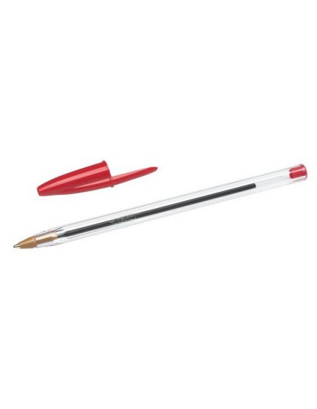 bic cristal medium penna a sfera - tratto 1mm - red - rossa: tuttocasashop.it: altro - bazar