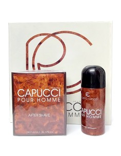 capucci homme confezione regalo: after shave 100ml + deodorante 150ml: tuttocasashop.it: igiene e cura della persona