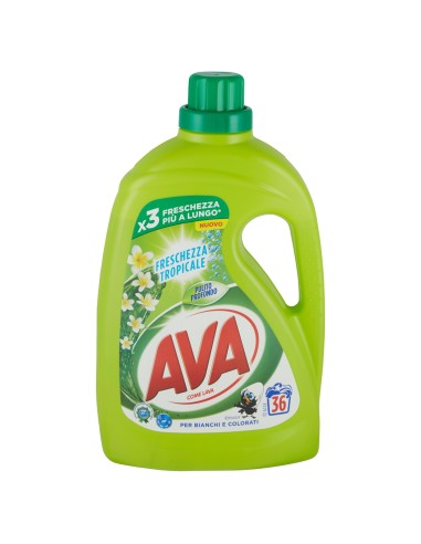 ava detersivo lavatrice liquido - 36 lavaggi 1800ml - freschezza tropicale: tuttocasashop.it: prodotti per bucato e tessuti