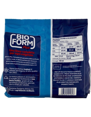 bioform detersivo lavatrice in polvere - 18 misurini - 990g - igienizzante: tuttocasashop.it: prodotti per bucato e tessuti