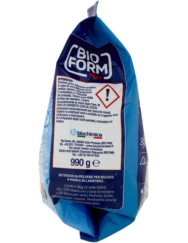 bioform detersivo lavatrice in polvere - 18 misurini - 990g - igienizzante: tuttocasashop.it: prodotti per bucato e tessuti