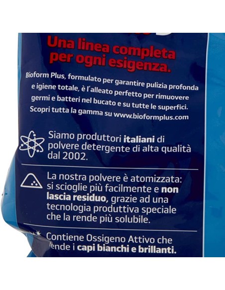 bioform detersivo lavatrice in polvere - 18 misurini - 990g - igienizzante: tuttocasashop.it: prodotti per bucato e tessuti