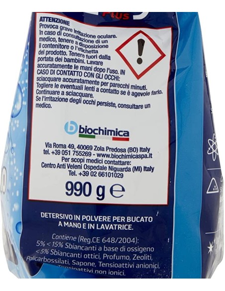 bioform detersivo lavatrice in polvere - 18 misurini - 990g - igienizzante: tuttocasashop.it: prodotti per bucato e tessuti