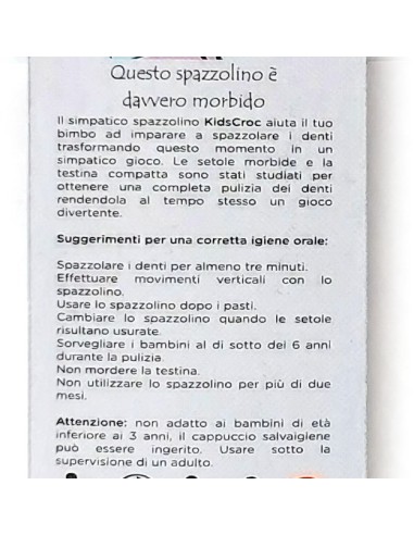 lovehome kids croc - spazzolino da denti per bambini - colori assortiti: tuttocasashop.it: igiene e cura della persona