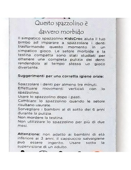 lovehome kids croc - spazzolino da denti per bambini - colori assortiti: tuttocasashop.it: igiene e cura della persona