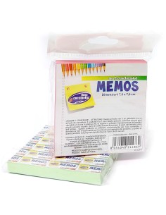 post-it memos appunti adesivi - quadrati 76x76mm - vari colori: tuttocasashop.it: altro - bazar