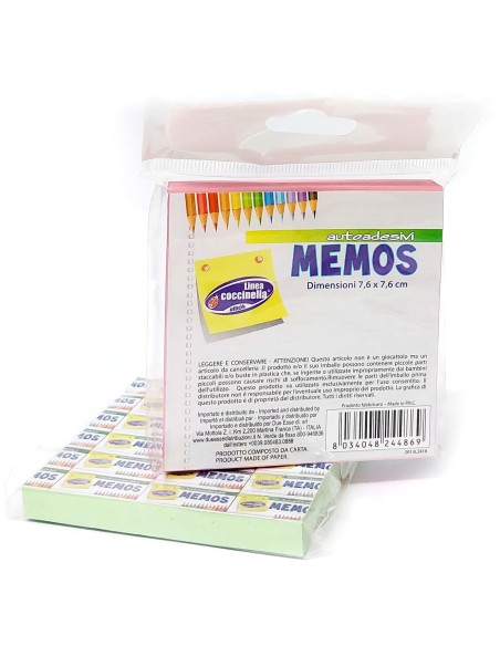 post-it memos appunti adesivi - quadrati 76x76mm - vari colori: tuttocasashop.it: altro - bazar