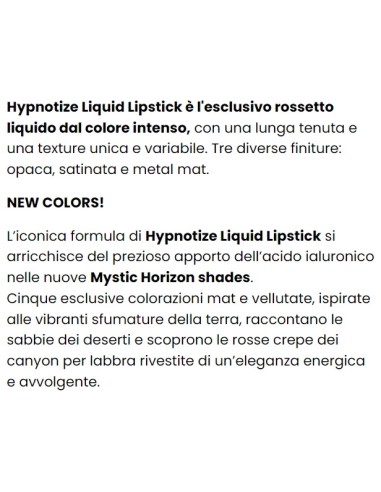 astra hypnotize liquid lipstick mystic horizon - rossetto - 24 game changer: tuttocasashop.it: igiene e cura della persona