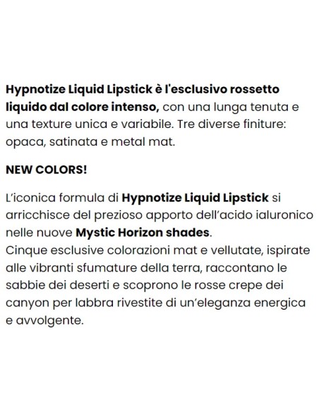 astra hypnotize liquid lipstick mystic horizon - rossetto - 24 game changer: tuttocasashop.it: igiene e cura della persona