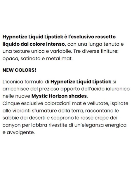 astra hypnotize liquid lipstick mystic horizon - rossetto - sassy: tuttocasashop.it: igiene e cura della persona