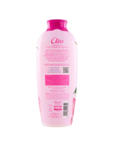 cleo bagnodoccia 750ml - idratante - magnolia e nettarina di sicilia: tuttocasashop.it: igiene e cura della persona