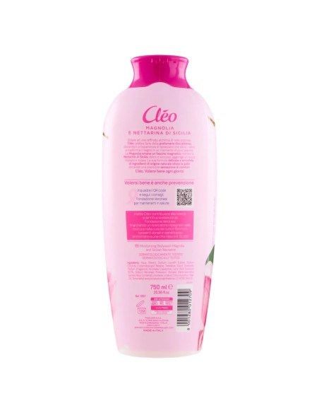 cleo bagnodoccia 750ml - idratante - magnolia e nettarina di sicilia: tuttocasashop.it: igiene e cura della persona