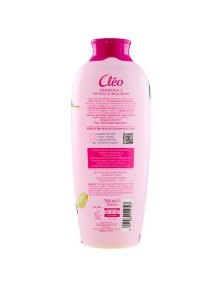 cleo bagnodoccia 750ml - nutriente - gardenia e vaniglia bourbon: tuttocasashop.it: igiene e cura della persona