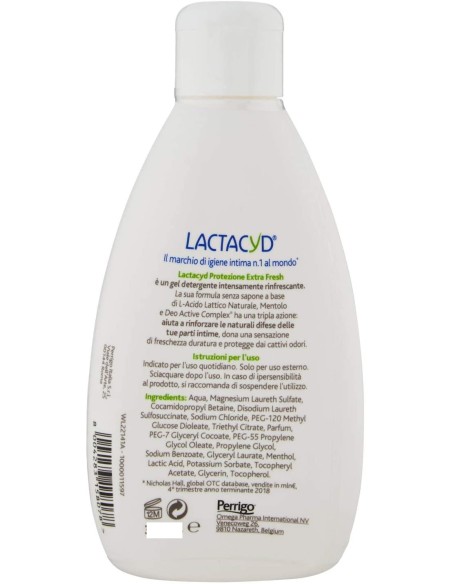 lactacyd detergente intimo - 200ml - protezione extra fresh: tuttocasashop.it: igiene e cura della persona