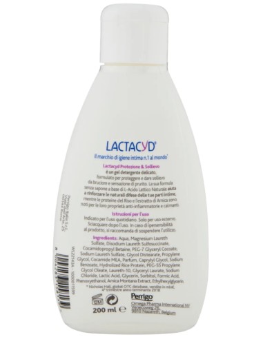 lactacyd detergente intimo - 200ml - protezione & sollievo - pelli irritate: tuttocasashop.it: igiene e cura della persona