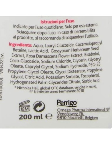 lactacyd detergente intimo - 200ml - protezione sensitive - pelli sensibili: tuttocasashop.it: igiene e cura della persona
