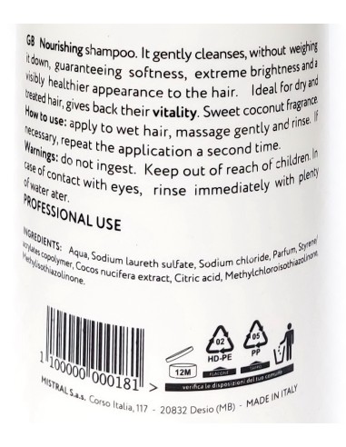 struktis shampoo professionale - 1 litro - cocco - nutriente secchi sfibrati: tuttocasashop.it: igiene e cura della persona