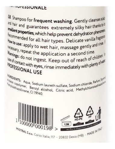 struktis shampoo professionale - 1 litro - vaniglia - lavaggi frequenti: tuttocasashop.it: igiene e cura della persona