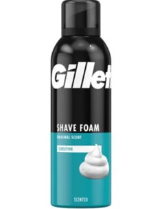 gillette schiuma da barba - 200ml - sensitive skin - pelli sensibili: tuttocasashop.it: igiene e cura della persona