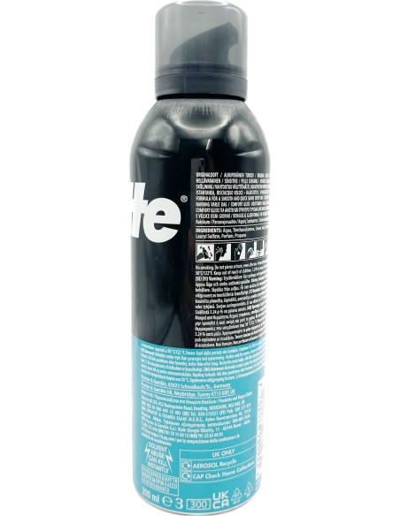 gillette schiuma da barba - 200ml - sensitive skin - pelli sensibili: tuttocasashop.it: igiene e cura della persona