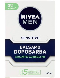 nivea for men after shave sensitive - 100ml - balsamo dopobarba senza alcool: tuttocasashop.it: igiene e cura della persona