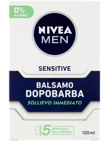 nivea for men after shave sensitive - 100ml - balsamo dopobarba senza alcool: tuttocasashop.it: igiene e cura della persona