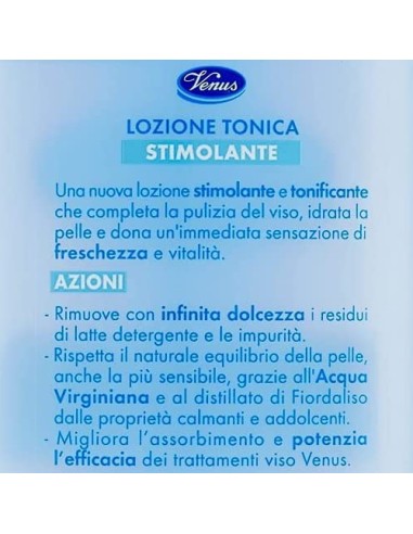venus lozione tonica viso - 200ml - stimolante - stimola rinfresca illumina: tuttocasashop.it: igiene e cura della persona