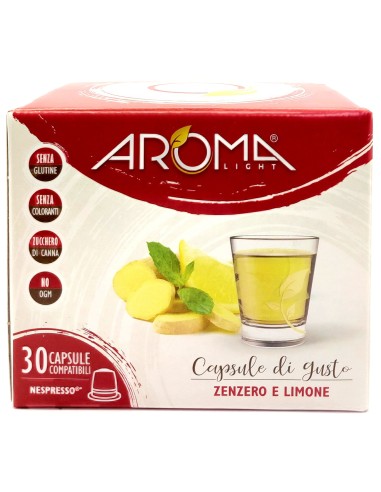 aroma light 30 capsule di gusto - zenzero e limone - compatibile nespresso: tuttocasashop.it: altro - bazar