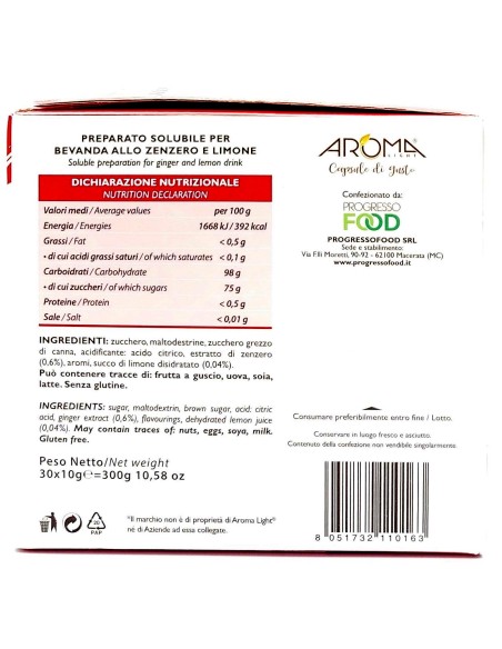 aroma light 30 capsule di gusto - zenzero e limone - compatibile nespresso: tuttocasashop.it: altro - bazar