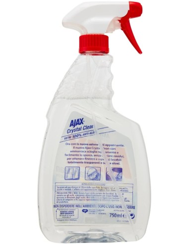 ajax crystal detergente spray per vetri e specchi - 600ml: tuttocasashop.it: pulizia e cura della casa