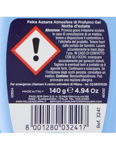 felce azzurra aria di casa gel 140g - notti d'estate: tuttocasashop.it: pulizia e cura della casa