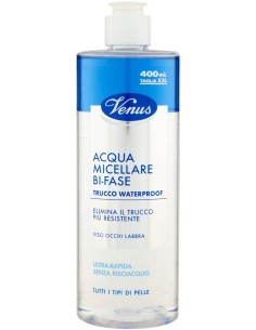 venus acqua micellare 400ml - bi-fase - trucco whaterproof viso occhi labbra: tuttocasashop.it: igiene e cura della persona