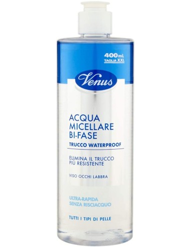 venus acqua micellare 400ml - bi-fase - trucco whaterproof viso occhi labbra: tuttocasashop.it: igiene e cura della persona