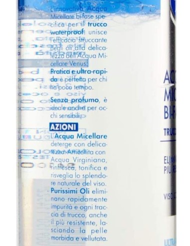 venus acqua micellare 400ml - bi-fase - trucco whaterproof viso occhi labbra: tuttocasashop.it: igiene e cura della persona