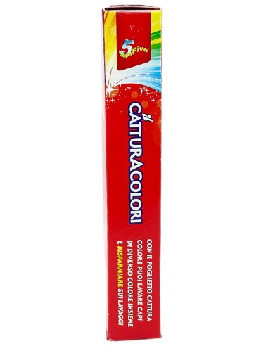super five 5 - il cattura colori - 10 foglietti acchiappa colore - lavatrice: tuttocasashop.it: prodotti per bucato e tessuti